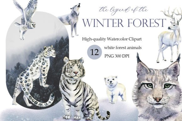 Download Watercolor White Forest Animals Png - Forest animals png Collection