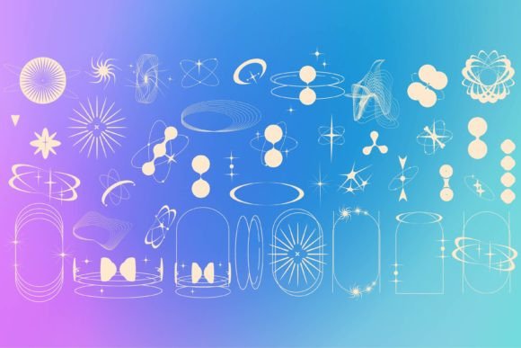 Download 40 Y2k Aesthetic Shape Modern - Premium Bundle
