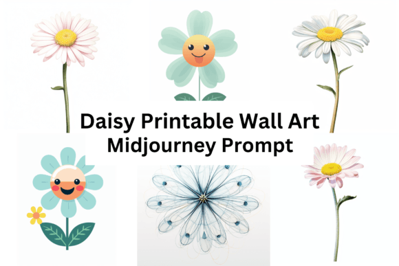 Download Ai Prompt for Daisy Printable Wall Art - Printable wall Collection