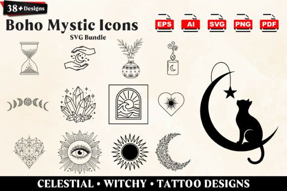 Download 38+ Mystical Boho Celestial SVG Pack - Mystical Collection