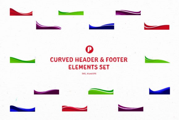 Download Modern Curved Header &amp; Footer Elements - Header Collection