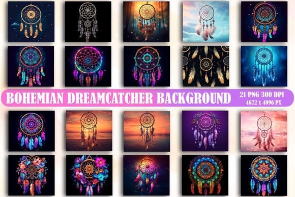 Download Bohemian Dreamcatcher Background Bundle - Premium Resources